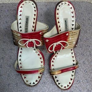 MANOLO BLAHNIK sz 38 sandal heels